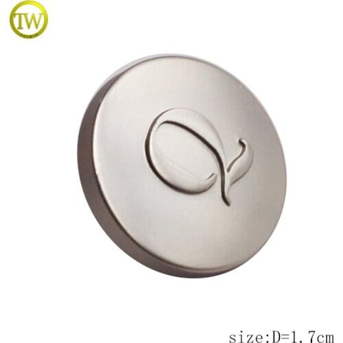 Custom engraved logo metal shank round jeans button