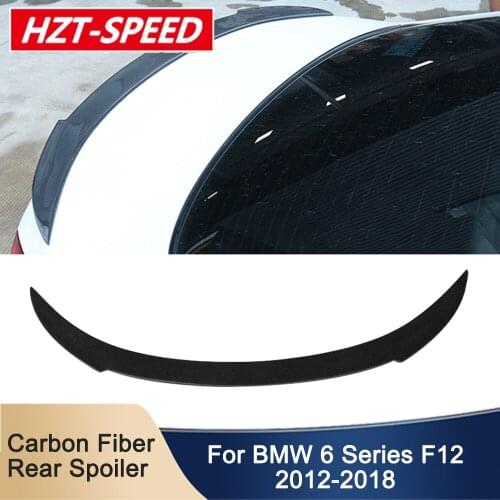Modified V Type Carbon Fiber Rear Spoiler Wing For BMW 6 Series F06 F12 Coupe 4 Doors Modify 2012-2018