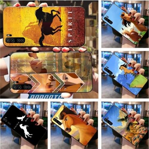 HUAGETOP Spirit Stallion Cimarron Horse Soft black Phone Case For Huawei Nova 6se 7 7pro 7se honor 7A 8A 7C Prime2019