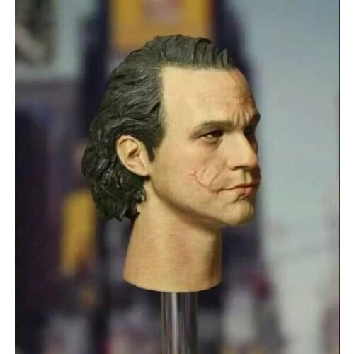 Custom 1/6 Scale Head Sculpt For Health Ledger Joker Without Makeup CGLT-09S in stock