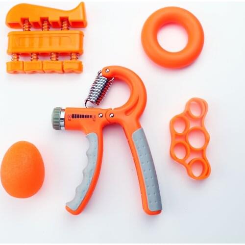 Full Set Hand Grip Strengthener Workout Kit Adjustable Hand Grip Ring Finger Stretcher Hand Injury Recovery Stress Relief Ball