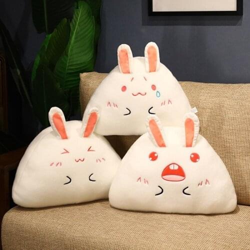 Cute little rabbit doll pillow rice ball shape Rabbit Plush Stuffed Toy home pillow Ornament Gift for girlfriend
