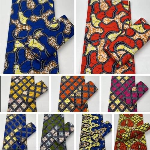 Ankara Real Wax Prints Kente Fabric Sewing African Dress Tissu Patchwork Making Craft Loincloth 100%Cotton Top Quality Material