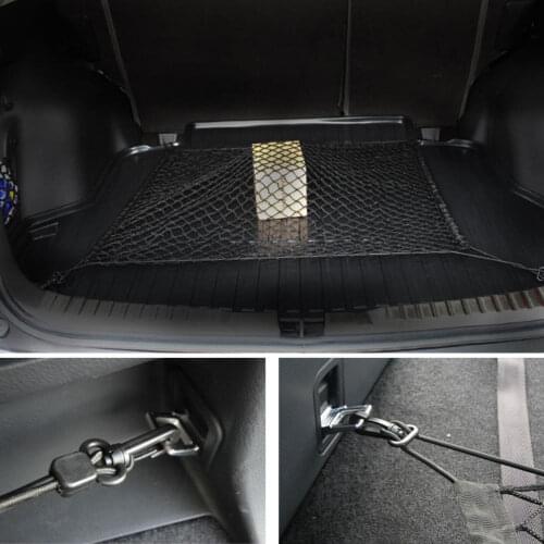 Universal Car Rear Trunk Floor Cargo Luggage Storage Mesh Net Plus Mounting for Toyota Honda Ford SUV 100x70cm