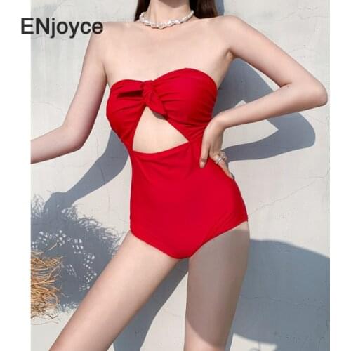 Vintage Red Bra Swimsuit Bikini 2021 Women High Waist Sexy Swimwear One-Piece Swimdress Swim Bathing Suit Beach Wear Dresses
