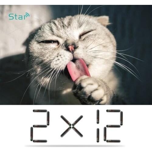 134.2KHz Imported Animal Microchip Popular Size 2.12x12MM EM4305 Glass Tag FDX-B PET ID Tag For Animal Identification Tracking