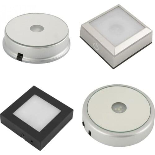 360 Degrees High Quality Colorful Four Types LED Light Display Stand Base