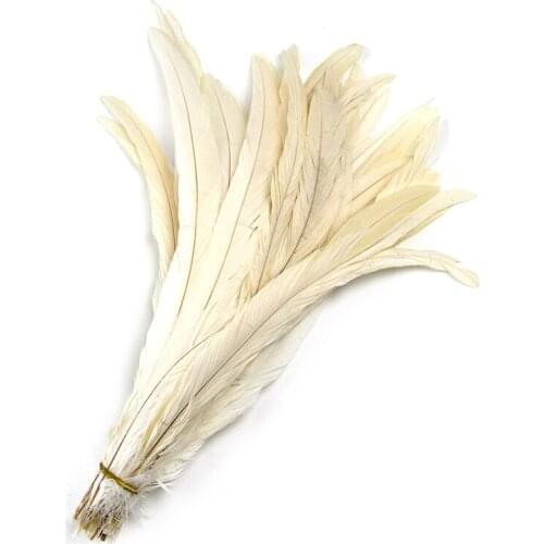 50PCS Rooster Tails Feathers/Lot Length 11-14in India Hair Decorations Wedding Clothes Head Ornaments Colored Chicken Feathers