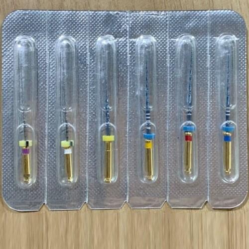 6Pics 25MM Dentistry Materials Dental Root Canal M Two Niti Files Endodontic Treatment Equipment Tools