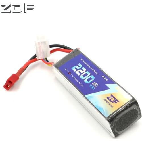 ZDF Lipo Battery 11.1V 2200mAh 30C for RC Trex 450 Fixed-wing Helicopter Quadcopter Airplane Car Lipo 3s Bateria