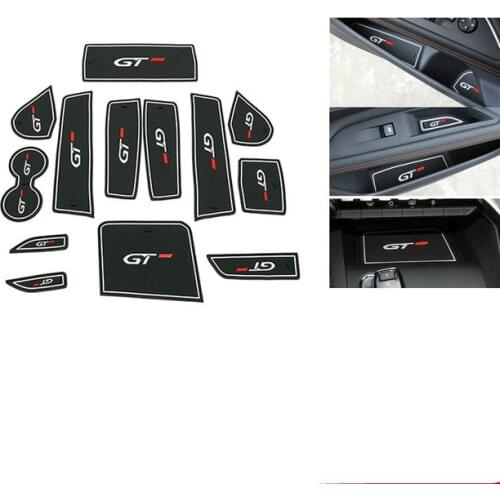 Car Styling Door Gate Slot Pad Groove Rubber Dashboard Mats For Peugeot 5008 3008 GT 2016 2017 2018 Interior Accessories