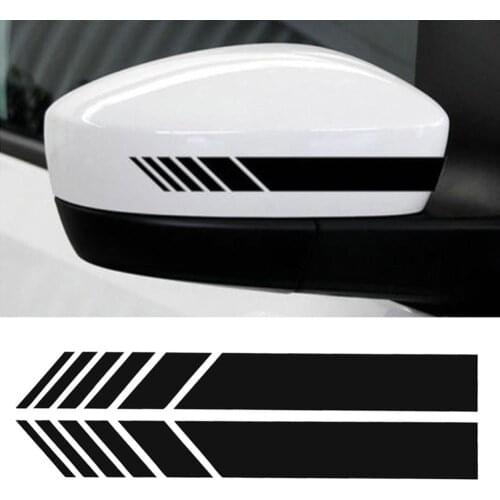 Bostar 2pcs Car Styling Auto SUV Vinyl Graphic Car Sticker Rearview Mirror Side Decal Stripe DIY Car Body Decals 15*3cm #257461