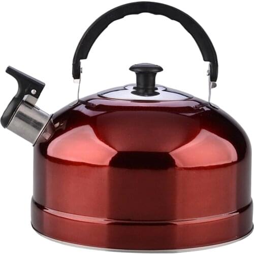 Whistling Kettle Stainless Steel Coffee Juice Tea Teapot Cookware Teapot Cooking For Gas Stove Camping Kettles Kitchen Tools 4L