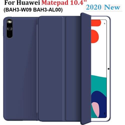 For Huawei Matepad 10.4 2020 Tablet Case Auto Sleep Wake up BAH3-W09 BAH-AL00 Tri- folding Slim Protective Cover Shell Protector
