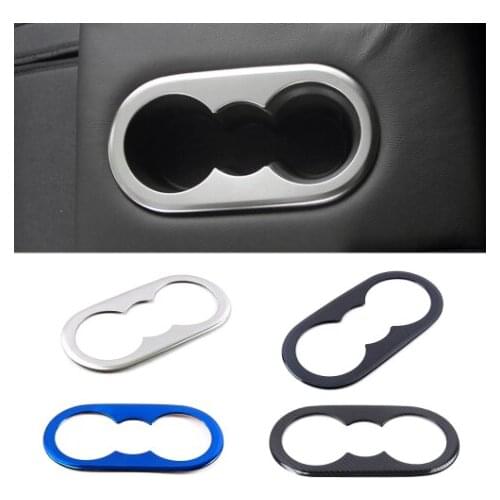 For Volkswagen VW Tiguan MK2 2017-2019 Rear Seat Water Cup Holder Cover Trim Stainless Steel Interior Sticker