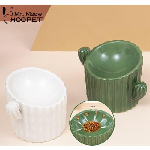 Hoopet 15cm Raised 30 Degree Cat Feeder Ceramic Cat Bowl Food Water Dog Bowl Pet Feeder Supplies