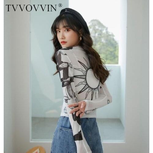 Korea Sheath Print Pattern T Shirt Fashion Thin Pullover Small Fresh 2020 Summer Patchwork Minority Casual Style Tee ZLL5057