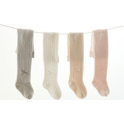 Summer thin mesh bow pantyhose kids girls tights Toddler casual fashion princess soft cotton cute tights for Infant baby girl