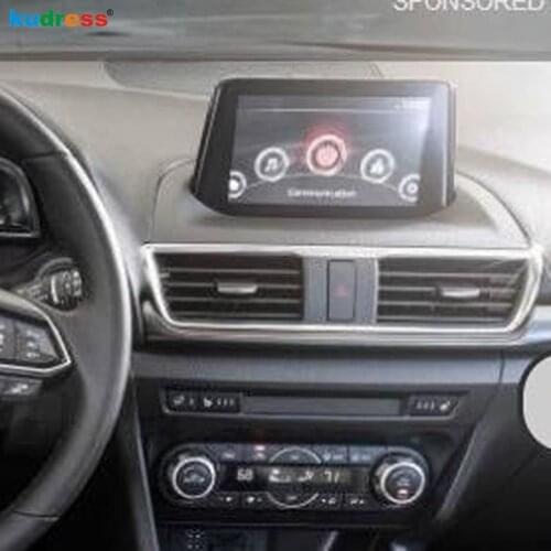 For Mazda 3 M3 Axela 2017 2018 ABS Matte Interior Accessories Dashboard AC Air Switch Warning Light Cover Trim Car Styling