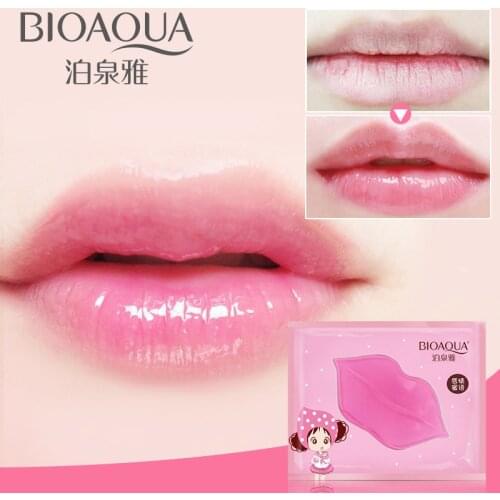 BIOAQUA Collagen lip mask patch fades lip wrinkles moisturizes exfoliates lip protection prevents dryness lip care