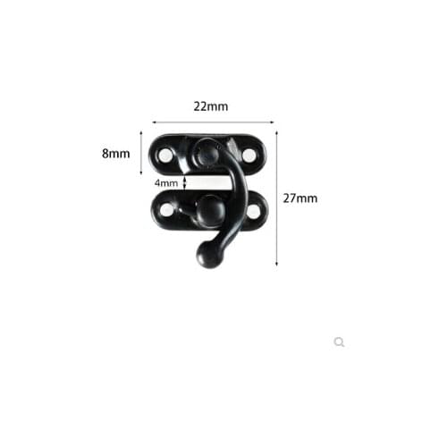 Hardware accessories extra small lock hook black hook cosmetic case buckle iron lock horn lock 23 * 27mm