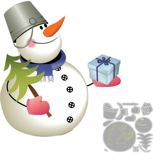Metal cutting dies cut die mold Snowman decoration Scrapbook paper craft knife mould blade punch Christmas stencils dies
