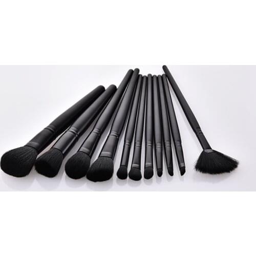 Makeup Brushes Set Super Soft Classic Black Make Up Brush Kits Blush Slanted Powder Ultimate Blending Beauty Tool T11003