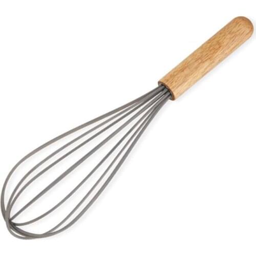 Stainless Steel Egg Beater Hand Mixer Cream Blender Stirring Whisk Frother Wooden Handle Kitchen Gadgets