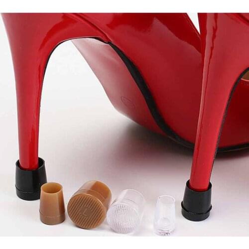 Non-slip Wearable Heel Cover Round Woman High heels Protective Cover TPU/PVC Material Soft Damping Silencer Heel Protector