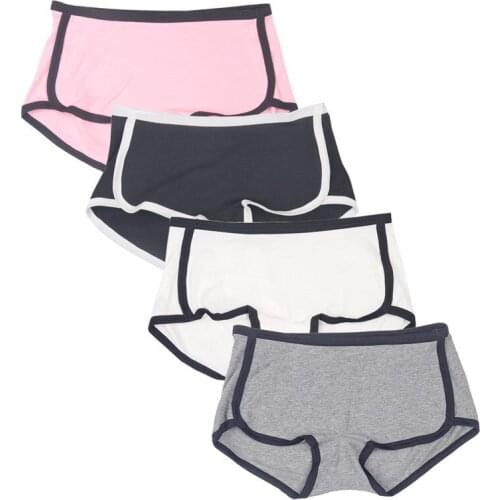 Cotton Ladies Underwear Women Sexy Cotton Sports Boxer Pants Breathable Hip Package Hip Flat Briefs Girls