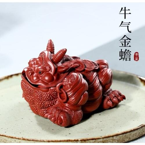 Furnishing articles pet kung fu tea tea hall yixing purple sand tea to raise general boutique tea play spittor toad