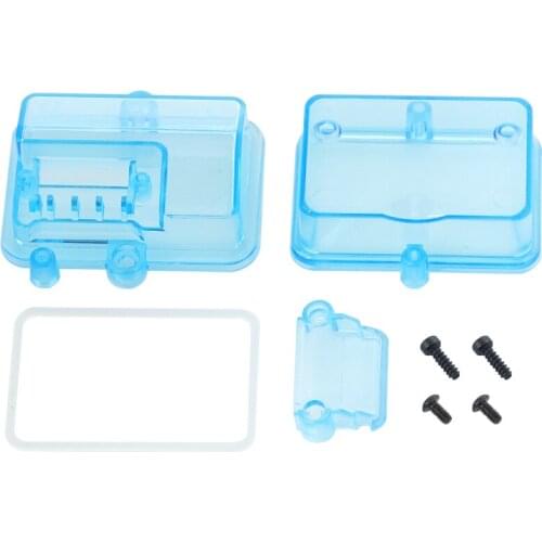 RC Car Blue Plastic Waterproof Receiver Box ESC Sealed Box for 1/10 Scale Short Course Truck Traxxas Slash 4X4 REMO HQ727