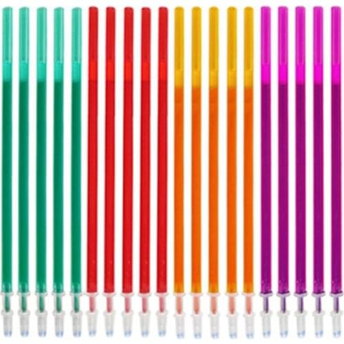 Magic Erasable Pen Refill Set 0.5mm Washable Handle Erasable Gel-Ink Pen Colored Ink Rods School Office Writing Stationery