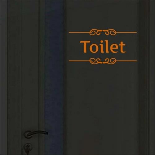 Glowing Toilet Sign Door Sticker Luminous Wall Sticker for Bathroom Hotel Book Store Library Coffee Shop Restaurant School Decor