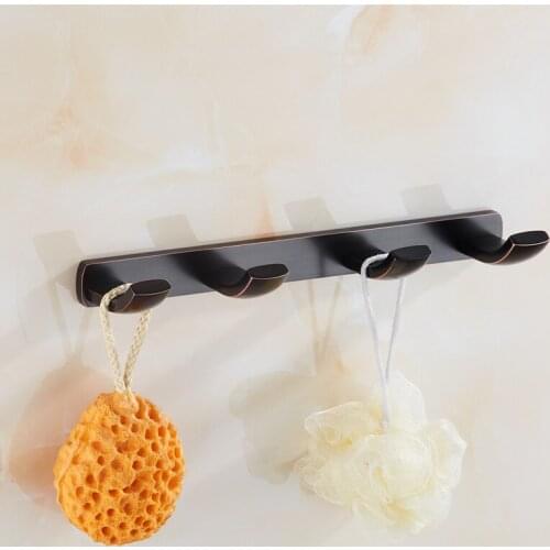 LIUYUE Robe Hooks Black/Gold Brass Modern Style Bathroom Towel Hook Bath Ball Hooks Hanger Clothes Hat Hook Bathroom Accessories