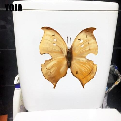 YOJA 21X22.4CM Butterfly Specimen Classical Art Wall Sticker Creative House Decoration Toilet Decal T1-2031