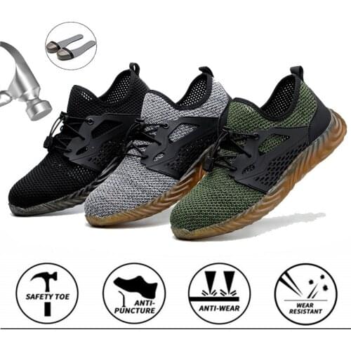 Safety shoes women security footwear man working shoes mens work boots work safety boots for men plus size 35-48 free shipping