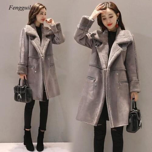 Winter Womens New Thick Coat Lamb Hair Fashion Sweater Women Mid-Length Cotton Warm Coat