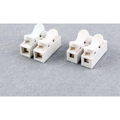 100 pcs/lot Quick Connector Spring Wire Connector Screw Terminal Barrier Block Wire Connecting for LED Strip Light