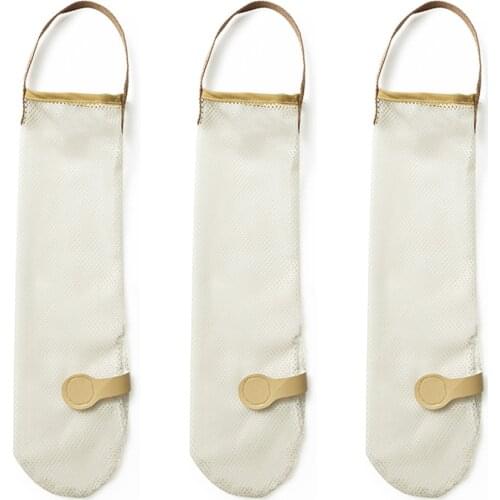 3pcs Kitchen Trash Storage Bag Onion Holder Vegetable Hanging Fruit Organizer
