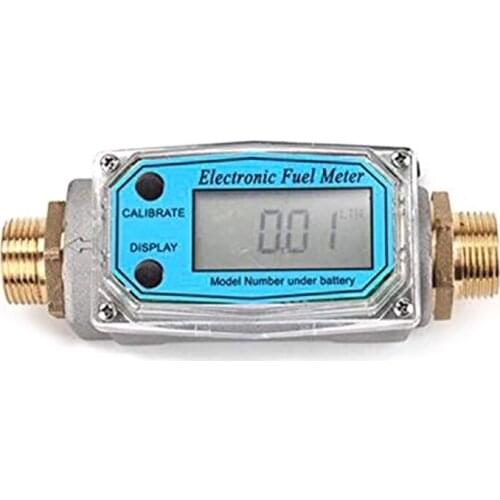 517A Digital Turbine Flow Meter 3/4" BSP Male Digital LCD Display Gas Oil Fuel Flowmeter Measure Die sel Kerosene Gasoline