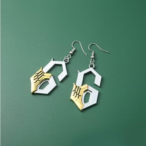 Anime Bleach Drop Earrings Kurosaki Mask Earings Shape Figure 6 Pendant Hook Earings For Women Cosplay Jewelry Accessories Gift