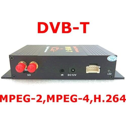 Super Deal Car Auto DVB-T MPEG4 Dual Tuner HD Mobile Digital TV Receiver Box for Europe Car Dvd GPS Car Mpeg2 Two 2 TV Receiver