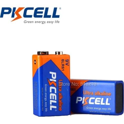 2Pcs 9V 6F22 thermometer Battery Battery 6LR61 E22 MN1604 522 6f22 MN1604 9V Batteries