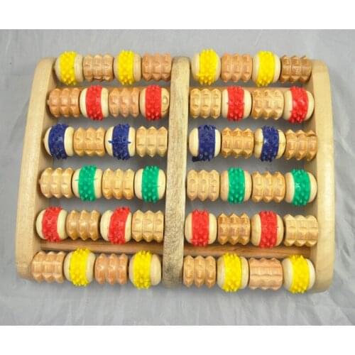 Wooden Foot Roller Massager Reflexology for Stress
