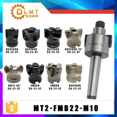 MT2 FMB22 M10 Shank BAP300R BAP400R RAP300R EMR5R EMR6R KM12 50 22 4T 5T Face Milling CNC Cutter