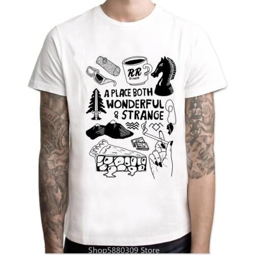 Twin Peaks Men Short Sleeve T Shirt Fashion O Neck Cool Male Newest Tshirts Funny Anime Cartoon Tees Shirt Homme