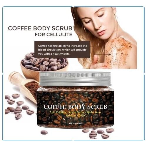 Coffee Scrub Body Scrub Cream Facial Dead Sea Salt For Exfoliating Whitening Moisturizing Anti Cellulite Treatment Acne