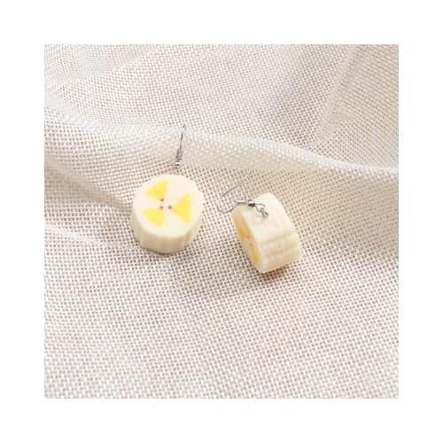 Creative personality food play food simulation funny fruit banana earrings no pierced ear clip female ear drop ear jewelry