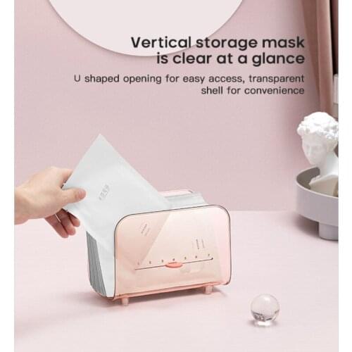 New Product Transparent U-shaped Mask Storage Box Multifunctional Desktop Opening Memory Mask Box